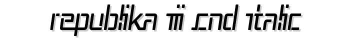 Republika III Cnd Italic font